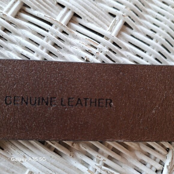 Dockers NWT Mens Genuine Leather Belt Size 34 Brown With Black Buckle - Picture 5 of 6
